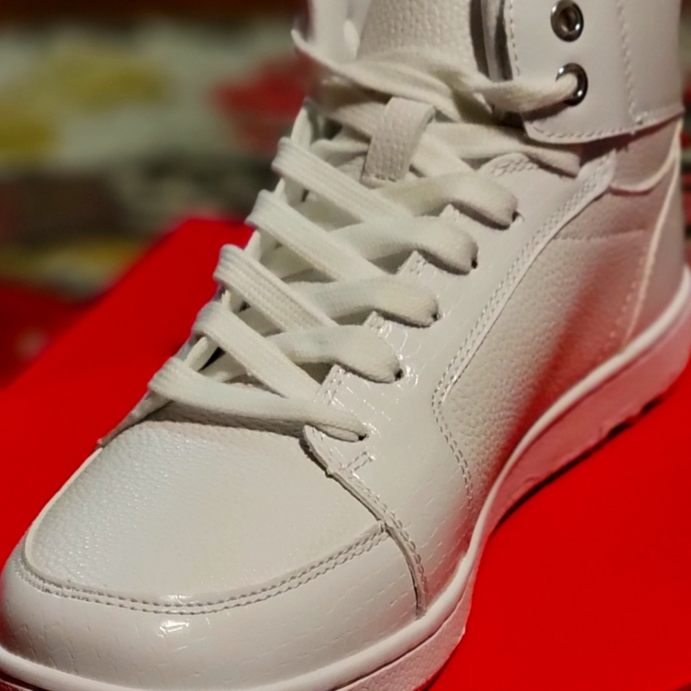 White high top sneakers